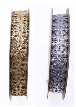 Glitter Christmas Die-cut ribbon