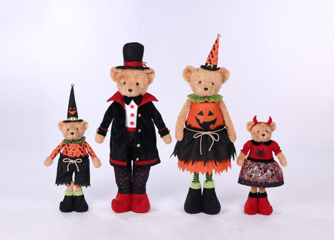 Extendable Leg Teddy Bear dressed up as Vampire (Halloween)