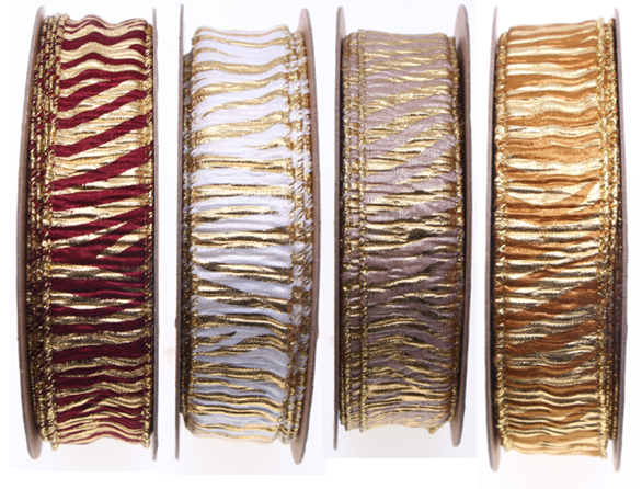 Pleated Metallic Lamé ribbon