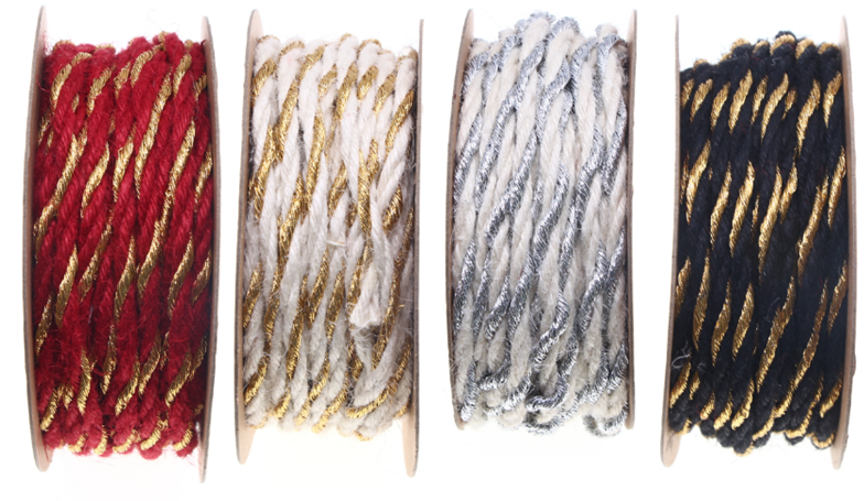 Twisted Metallic Jute Cord ribbon