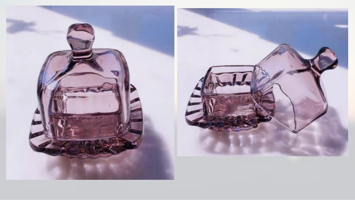 Small Square Covered Butter Dish