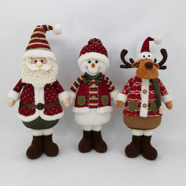 Red and Green Themed Christmas Plush Decor
