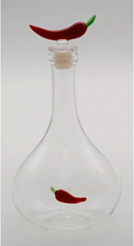 The Chili Glass Oil or Vinegar Cruet Bottle