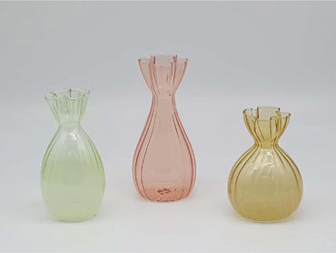Debossed Glass Vases