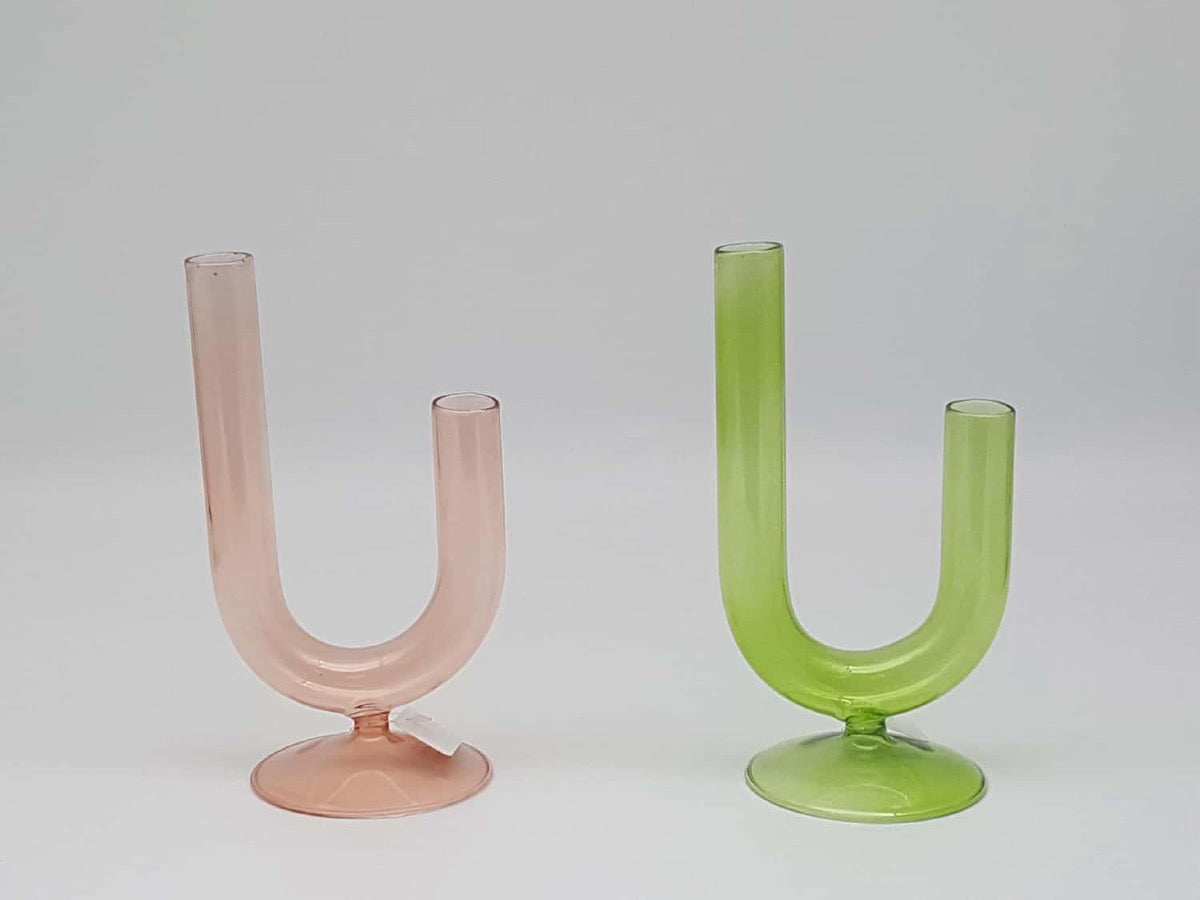 U-shaped Glass Vase