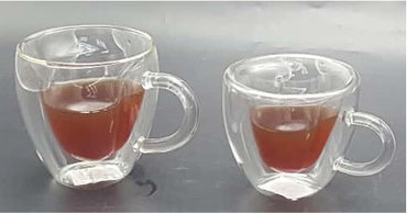 Double-walled Glass Mug with a Heart Shape