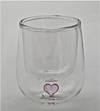 Double-walled Glass Tumblers with Figurines Inside