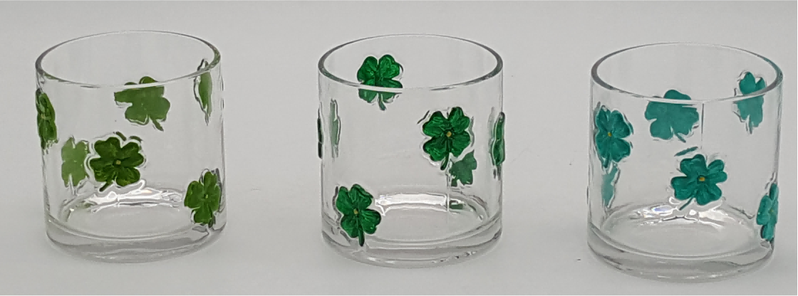 Leaf Embossed Glass Candle Holder