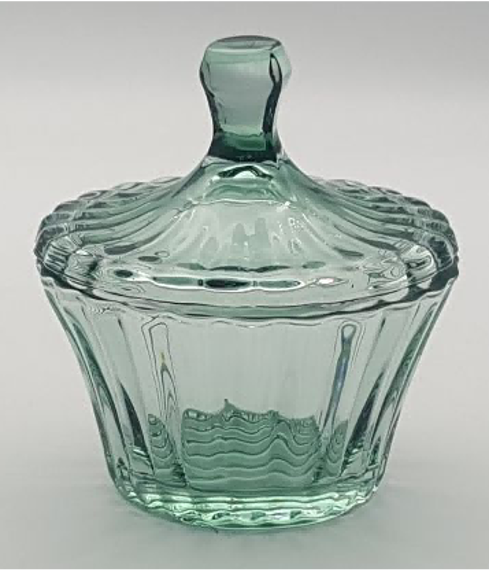 Ribbed Glass Trinket Box