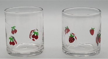 Glass Tumbler with 3D Decoration