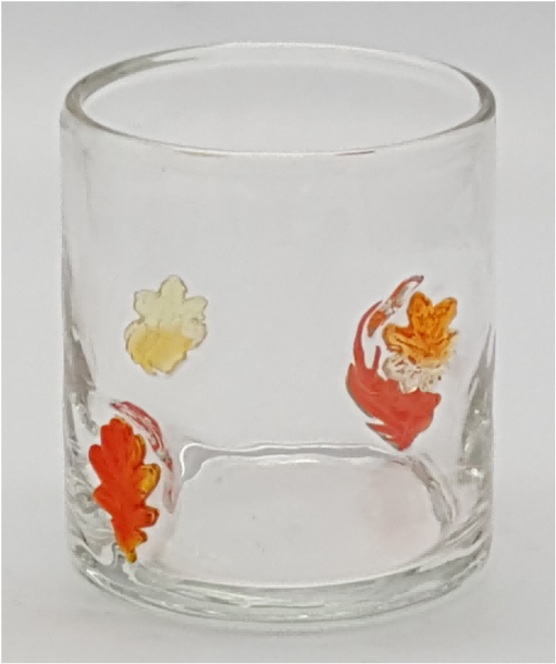 Glass Tumbler with 3D Decoration
