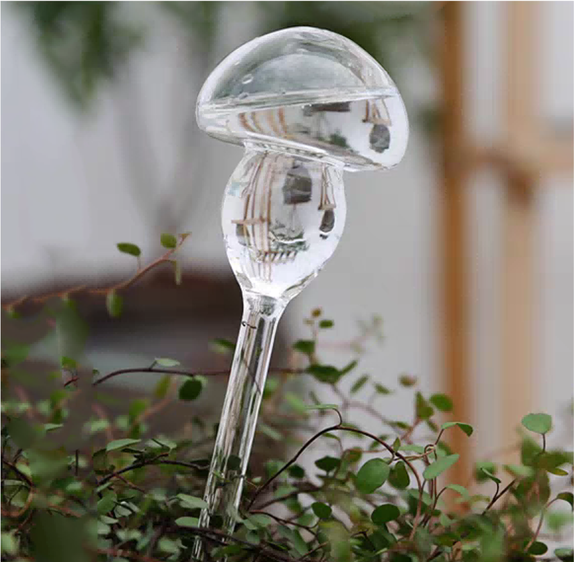 Mushroom-shaped Glass Self-watering Globes