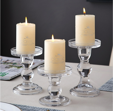 Clear Glass Candle Taper