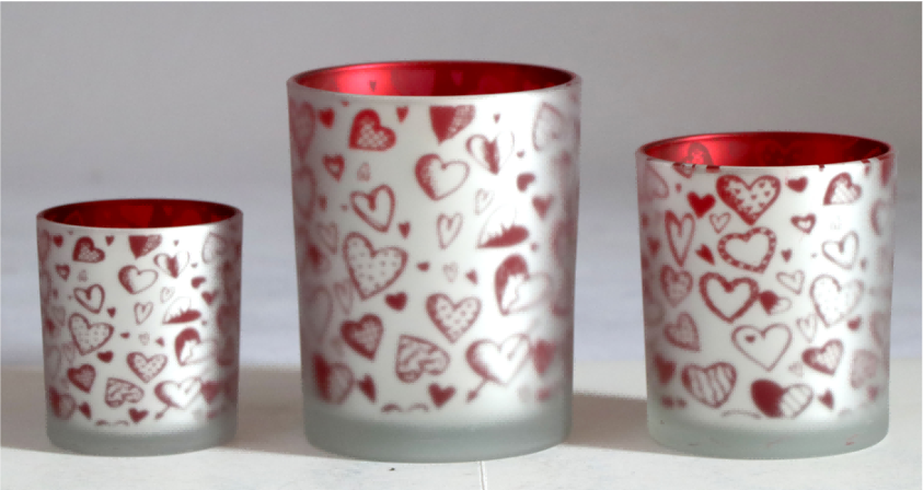 Frosted White Glass Candle Holders