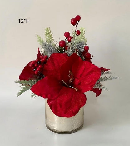 Artificial Christmas Floral Centerpiece