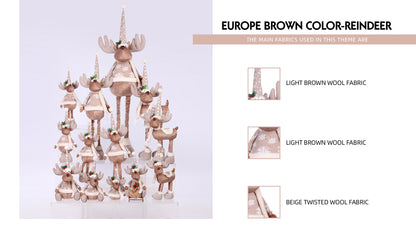 Reindeer with Christmas Plush Decor with Expandable Leg