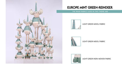 Reindeer with Christmas Plush Decor with Expandable Leg