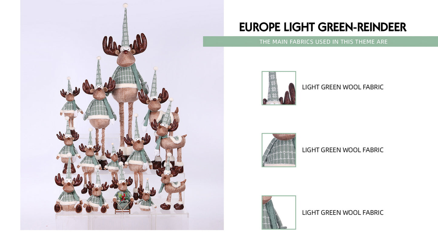 Reindeer with Christmas Plush Decor with Expandable Leg