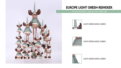 Reindeer with Christmas Plush Decor with Expandable Leg