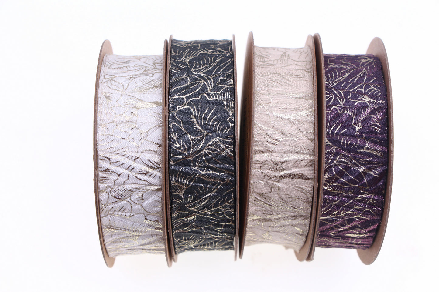 Metallic Poinsettia Jacquard ribbons