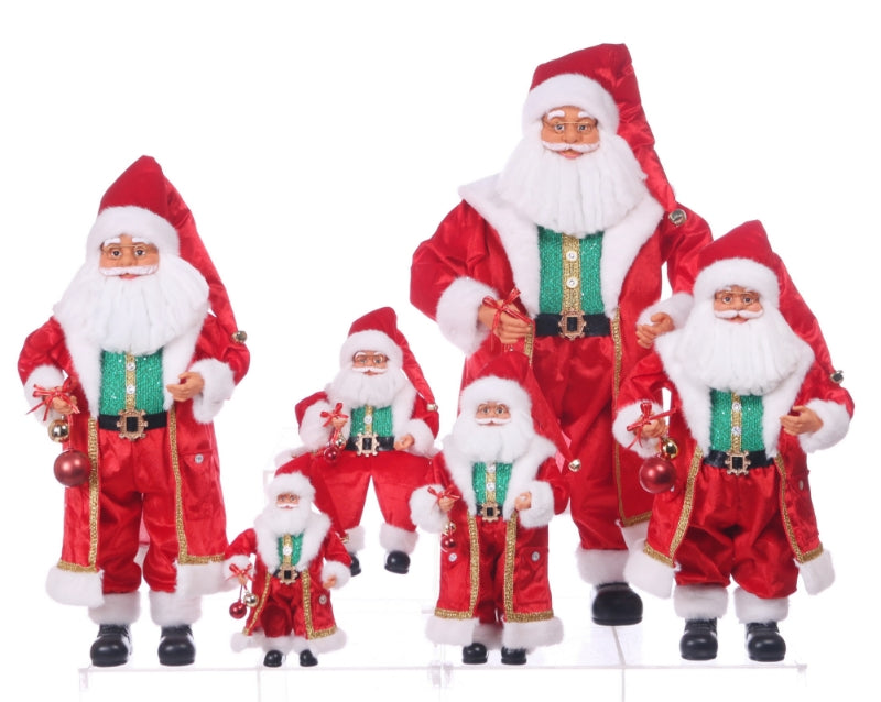 Santa Claus holding Christmas Ornaments