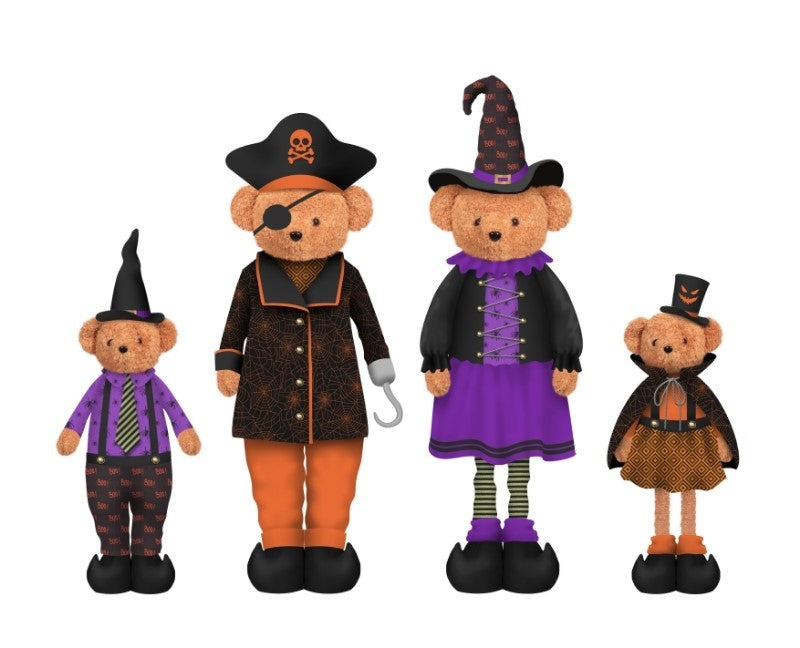 Extendable Leg Teddy Bear dressed up as Pirate (Halloween)