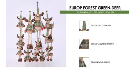 Reindeer with Christmas Plush Decor with Expandable Leg