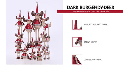 Reindeer with Christmas Plush Decor with Expandable Leg