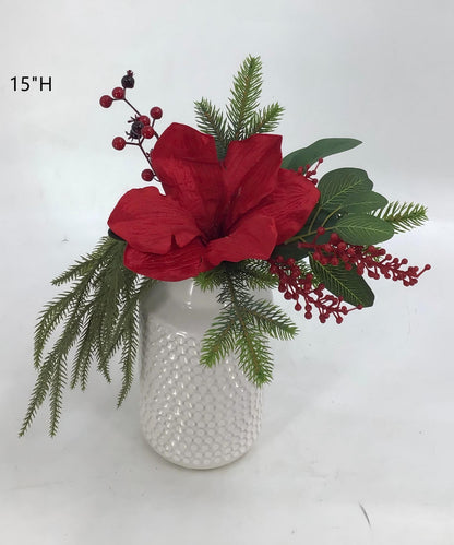 Artificial Christmas Floral Centerpiece