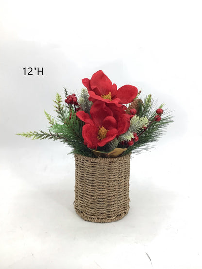 Artificial Christmas Floral Centerpiece