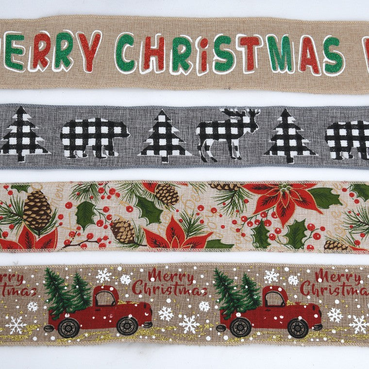 Christmas Themed wired ribbon