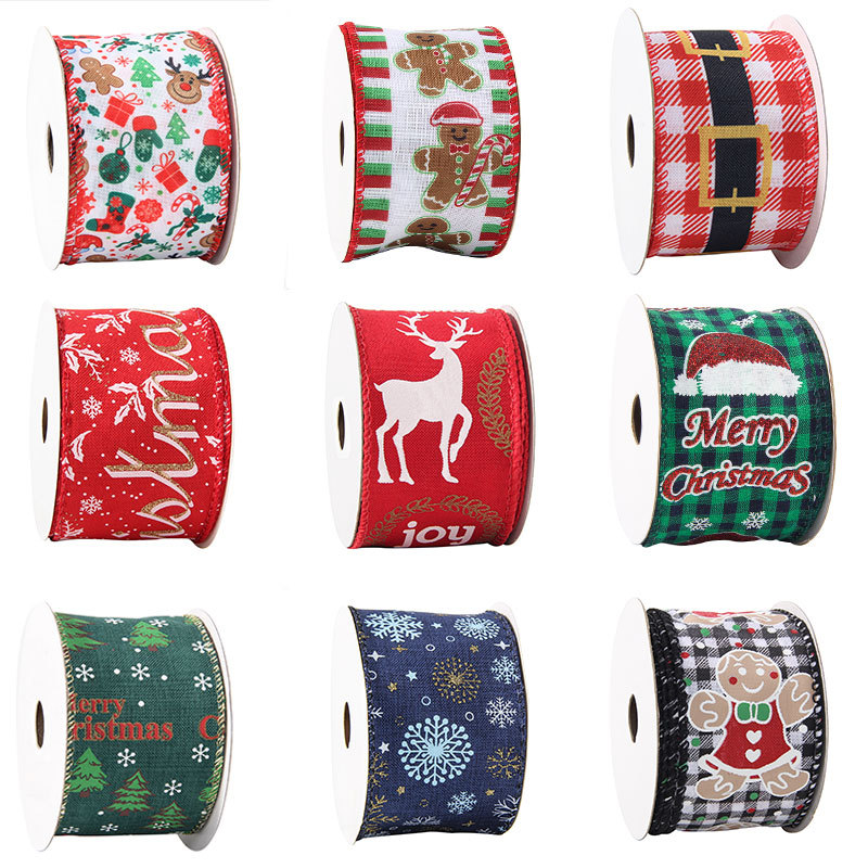 Christmas Themed wired ribbon