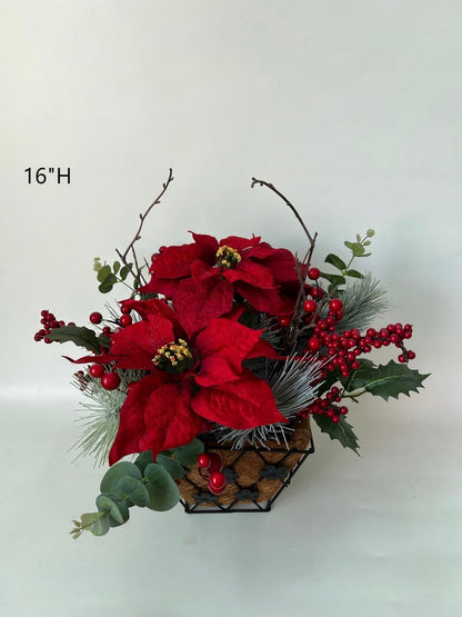 Artificial Christmas Floral Centerpiece