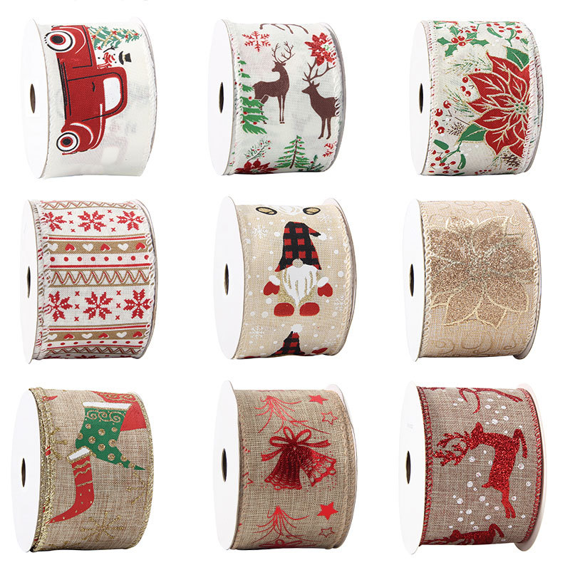 Christmas Themed wired ribbon