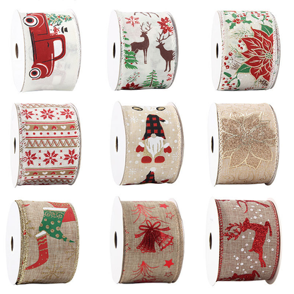 Christmas Themed wired ribbon