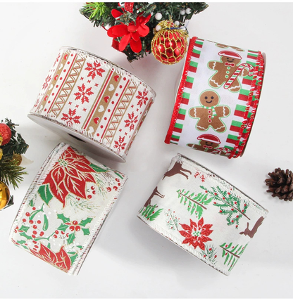 Christmas Themed wired ribbon