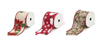 Christmas Themed wired ribbon