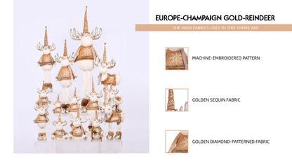 Reindeer with Christmas Plush Decor with Expandable Leg