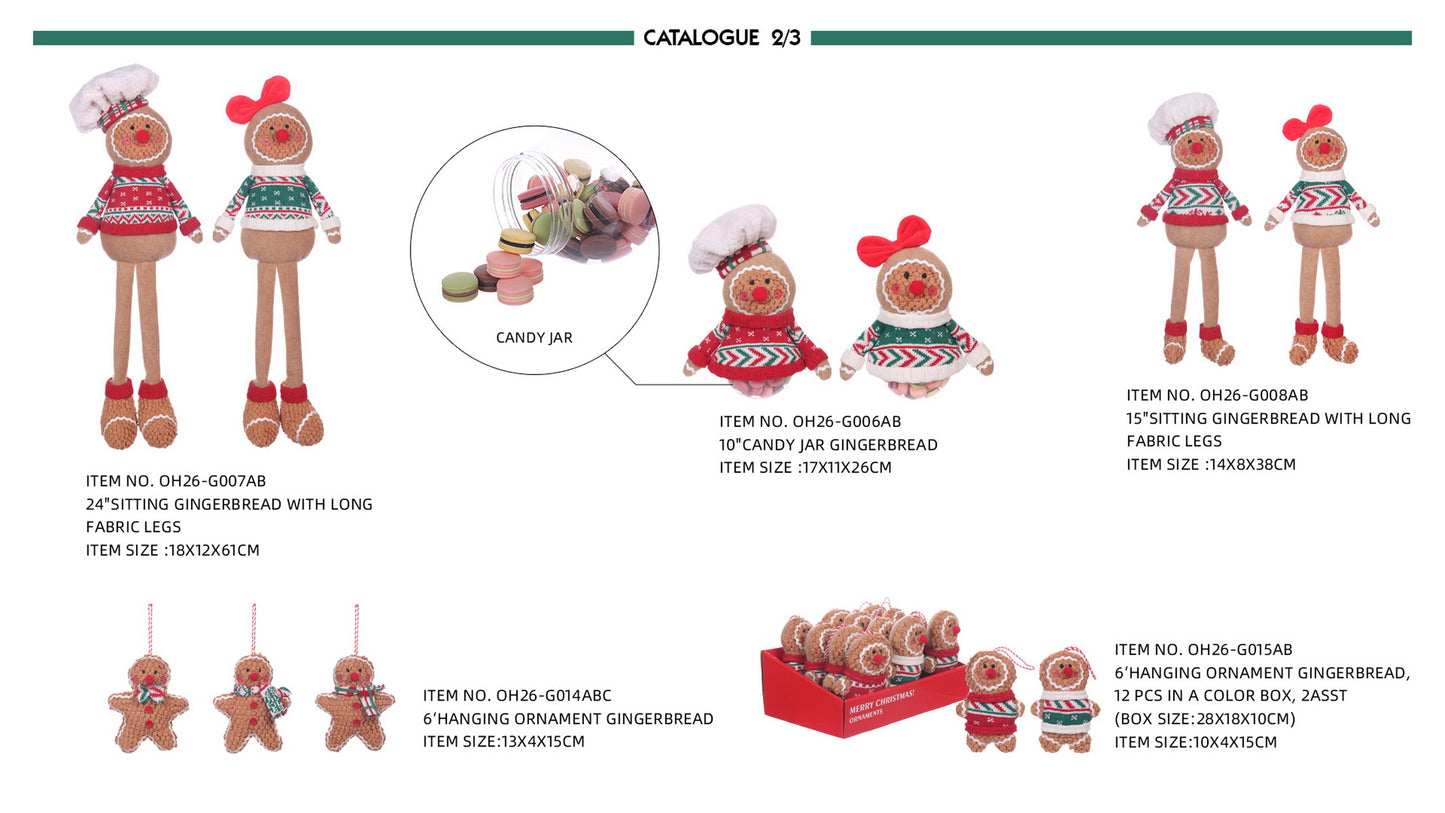 Gingerbread plush with Christmas Sweater