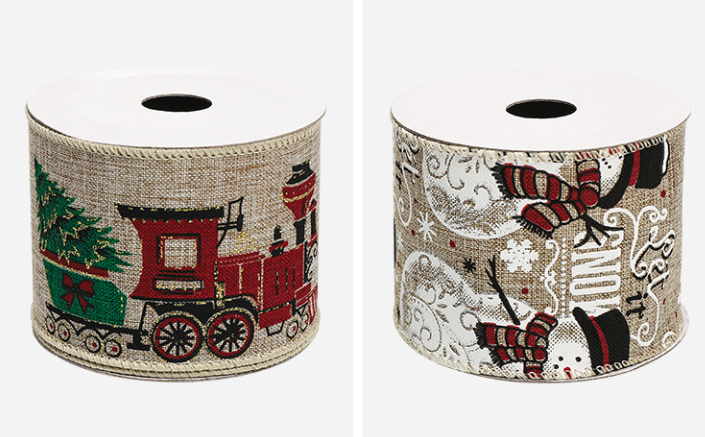 Christmas Themed wired ribbon