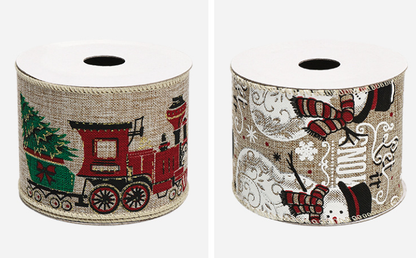 Christmas Themed wired ribbon