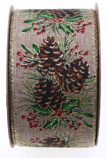 Christmas Themed wired ribbon