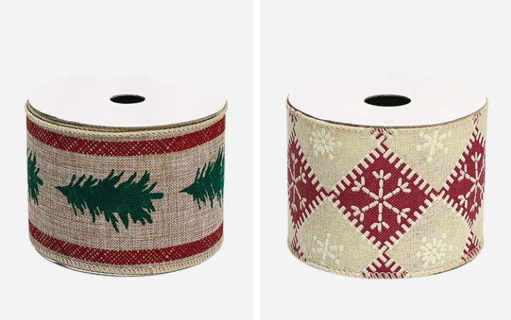 Christmas Themed wired ribbon