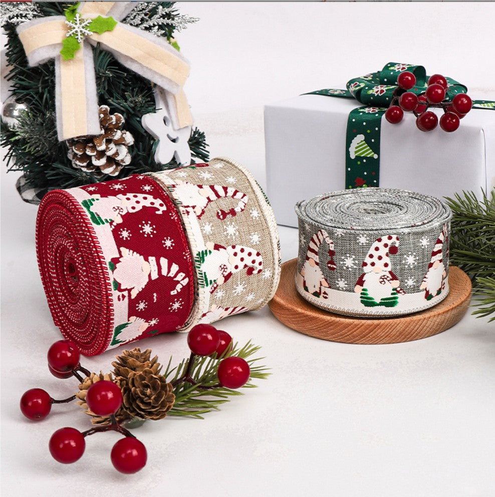 Christmas Themed wired ribbon