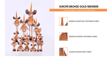 Reindeer with Christmas Plush Decor with Expandable Leg