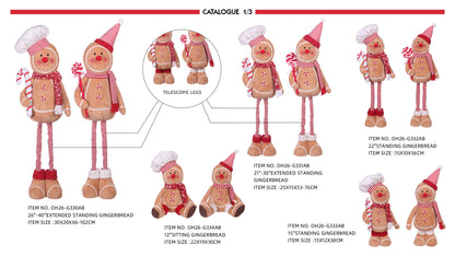 Gingerbread plush with Christmas Sweater