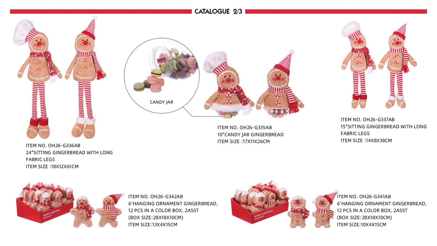 Gingerbread plush with Christmas Sweater