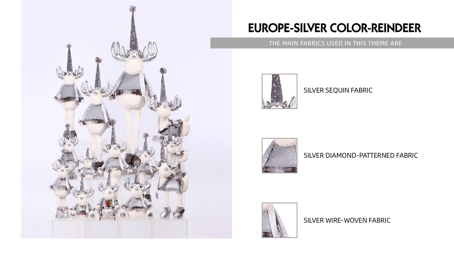 Reindeer with Christmas Plush Decor with Expandable Leg