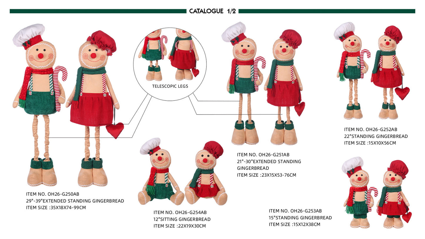 Gingerbread plush with Christmas Sweater