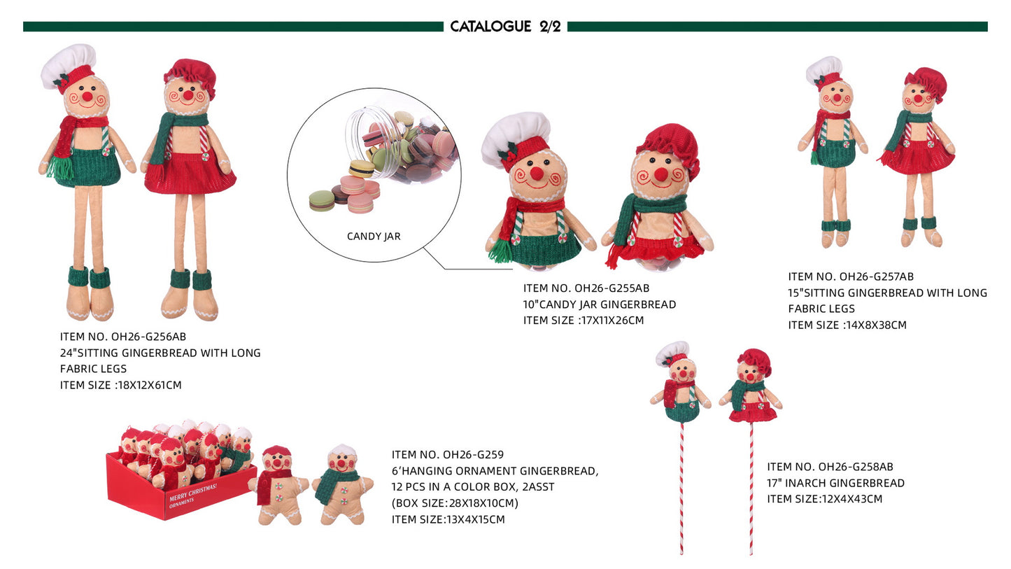 Gingerbread plush with Christmas Sweater